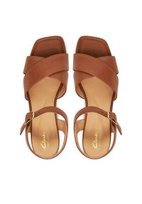 Clarks Sandały Serina35 Cross 26181346 Brązowy. Kolor: brązowy. Materiał: skóra #6