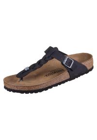 Japonki damskie Birkenstock Gizeh. Zapięcie: bez zapięcia. Kolor: czarny. Materiał: syntetyk, skóra, materiał. Sezon: lato. Sport: turystyka piesza