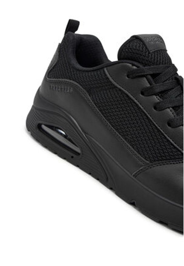skechers - Skechers Sneakersy Fastime 237016/BBK Czarny. Kolor: czarny. Materiał: skóra