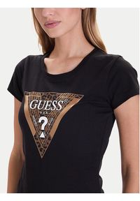 Guess T-Shirt W5BI28 J1314 Czarny Slim Fit. Kolor: czarny. Materiał: bawełna #4
