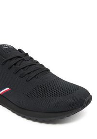 TOMMY HILFIGER - Tommy Hilfiger Sneakersy New Runner Eva Corpo Knit FM0FM05648 Czarny. Kolor: czarny. Materiał: materiał #3