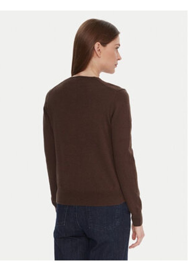 United Colors of Benetton - United Colors Of Benetton Sweter 1002D401Y Brązowy Regular Fit. Kolor: brązowy. Materiał: wełna