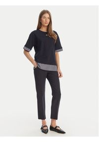 Luisa Spagnoli T-Shirt Baiadera 543155 Granatowy Regular Fit. Kolor: niebieski. Materiał: bawełna #5