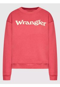 Wrangler - WRANGLER RETRO SWEAT DAMSKA BLUZA KLASYCZNA LOGO HOLLY BERRY W6N0HAXGH. Styl: retro, klasyczny