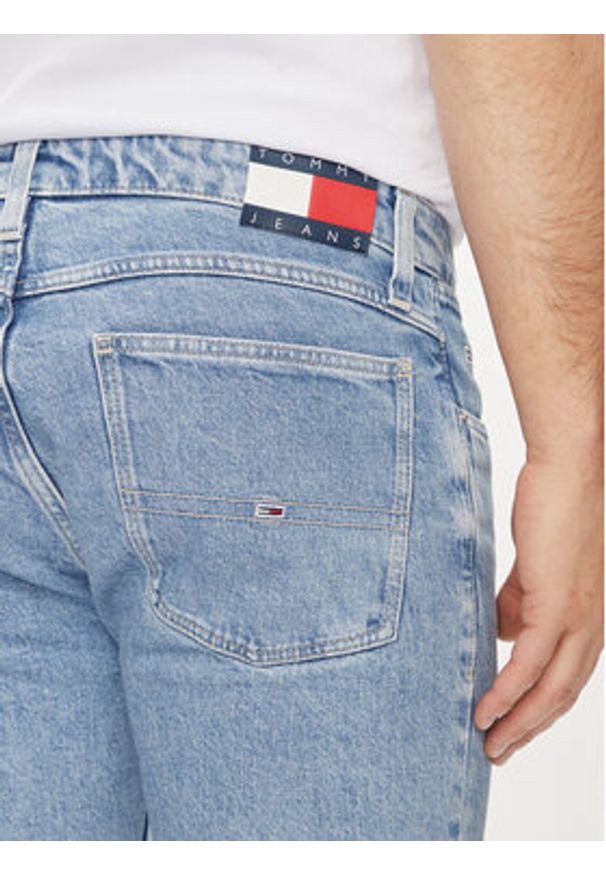Tommy Jeans Szorty jeansowe Ronnie DM0DM19154 Niebieski Slim Fit. Kolor: niebieski. Materiał: bawełna