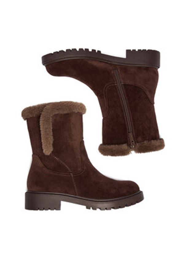 Clara Barson Botki CEO-HY90165-8 Brązowy. Kolor: brązowy. Materiał: materiał