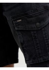 Big-Star - Szorty męskie jeansowe cargo czarne Morris 905. Kolor: czarny. Materiał: jeans. Sezon: lato #6