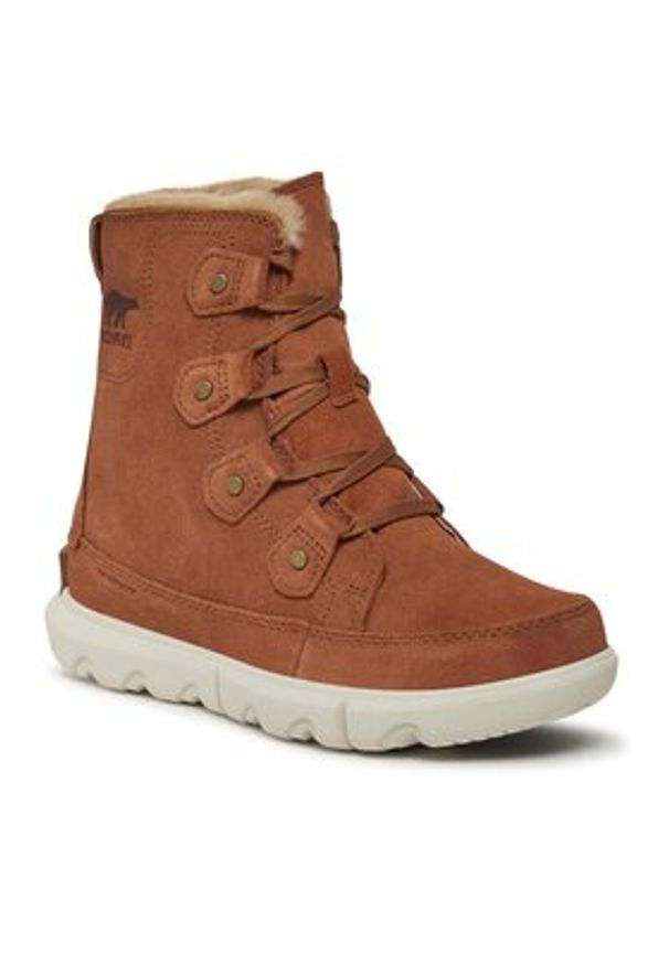 sorel - Sorel Śniegowce Explorer Next™ Joan Wp NL5031-242 Brązowy. Kolor: brązowy. Materiał: skóra, zamsz