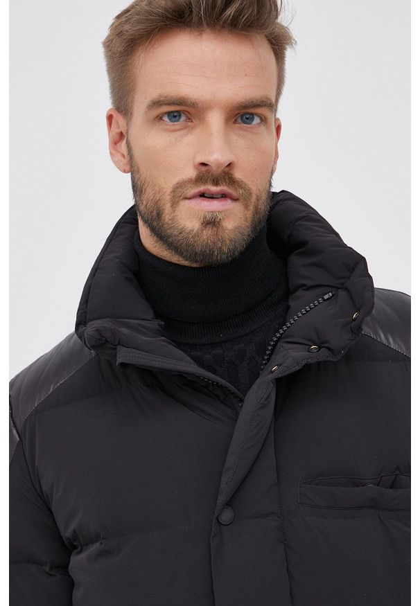 After Label Kurtka puchowa kolor czarny zimowa. Okazja: na co dzień. Kolor: czarny. Materiał: puch. Sezon: zima. Styl: casual