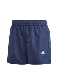 Adidas - Classic Badge of Sport Swim Shorts. Kolor: niebieski. Materiał: tkanina #1