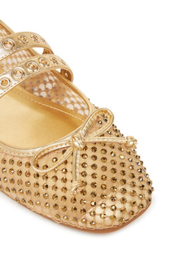 Guess Baleriny FLJKNN FAB02 Złoty. Kolor: złoty. Materiał: materiał