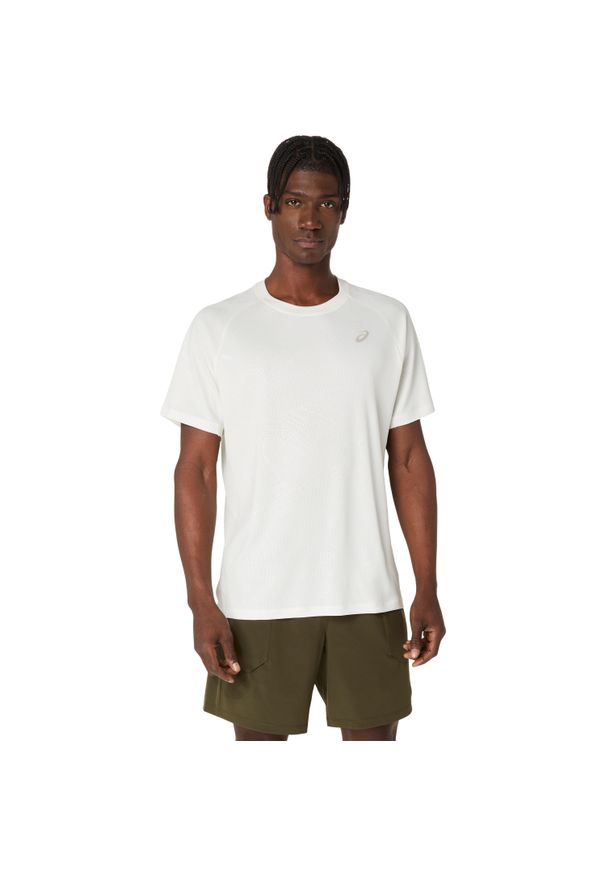 T-shirt z nadrukiem pełnoekranowym Asics Top. Kolor: biały. Wzór: nadruk. Sport: tenis