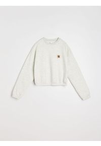 Sinsay - Bluza crewneck z naszywką - szary. Kolor: szary. Wzór: aplikacja #1