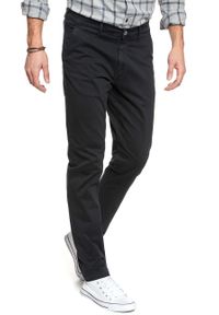 Wrangler - WRANGLER SPODNIE MĘSKIE CHINO DARK NAVY W16LA1XAE. Materiał: materiał