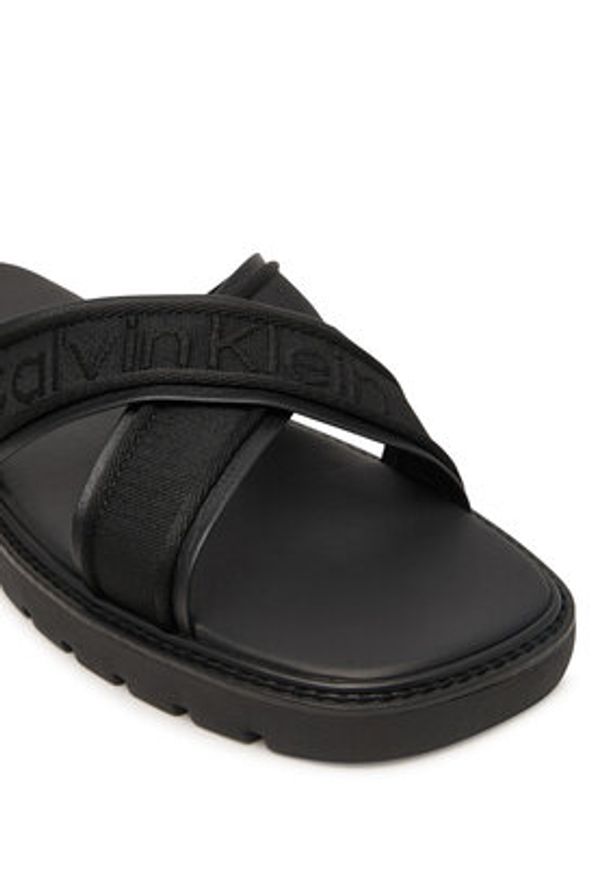 Calvin Klein Klapki Sq Molded Sandal Xcross Wb HM0HM02101 Czarny. Kolor: czarny. Materiał: materiał