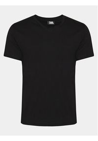 Karl Lagerfeld - KARL LAGERFELD Komplet 2 t-shirtów 765001 500298 Czarny Slim Fit. Typ kołnierza: dekolt w karo. Kolor: czarny. Materiał: bawełna