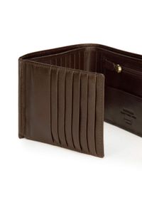 Wittchen - Męski portfel skórzany z rozkładanym panelem. Kolor: brązowy, wielokolorowy, złoty. Materiał: skóra #2