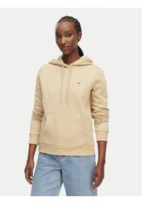 Tommy Jeans Bluza Flag DW0DW19958 Beżowy jasny Regular Fit. Kolor: beżowy. Materiał: bawełna #1