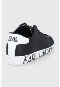 Karl Lagerfeld Buty skórzane kolor czarny na płaskiej podeszwie. Nosek buta: okrągły. Zapięcie: sznurówki. Kolor: czarny. Materiał: skóra. Obcas: na płaskiej podeszwie #5