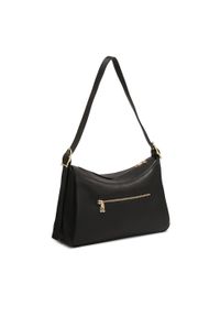 Kazar - Czarna skórzana torebka na szerokim pasku. Kolor: czarny. Materiał: skórzane. Styl: klasyczny. Rodzaj torebki: na ramię #4