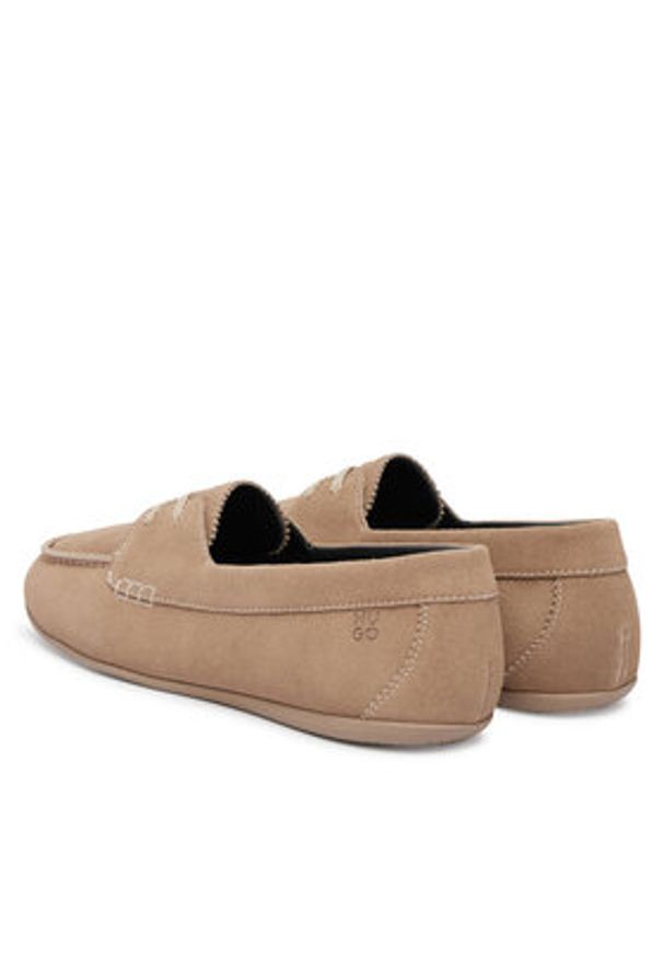 Hugo - HUGO Półbuty Mystie 50563548 Beżowy. Kolor: beżowy. Materiał: skóra, zamsz