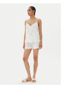 ACCESS FASHION Szorty materiałowe 53-5060-133 Biały Loose Fit. Kolor: biały. Materiał: len #4