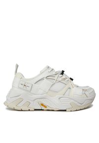 Calvin Klein Jeans Sneakersy Chunky Runner Vibram Mix Ml Fad YW0YW01311 Biały. Kolor: biały. Materiał: skóra