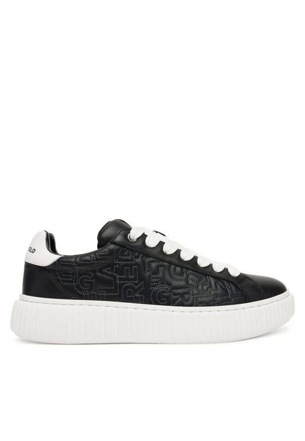 Karl Lagerfeld - KARL LAGERFELD Sneakersy KL24224 Czarny. Kolor: czarny. Materiał: skóra