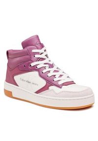 Calvin Klein Jeans Sneakersy Basket Cupsole Mid Lth Mono YW0YW00877 Fioletowy. Kolor: fioletowy. Materiał: skóra #2