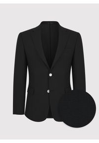 Pako Lorente - PAKO LORENTE – Czarna casualowa marynarka męska. Okazja: na co dzień. Kolor: niebieski, czarny. Wzór: gładki. Styl: casual #7