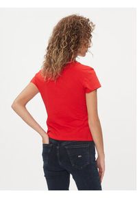 Tommy Jeans T-Shirt Bby Essential Logo DW0DW16435 Czerwony Slim Fit. Kolor: czerwony. Materiał: syntetyk, bawełna #5
