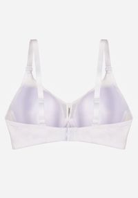 Renee - Biały Koronkowy Biustonosz Ozdobiony Przezroczystą Wstawką Acalinai. Kolor: biały. Materiał: koronka. Rodzaj stanika: przezroczysty. Wzór: aplikacja #8