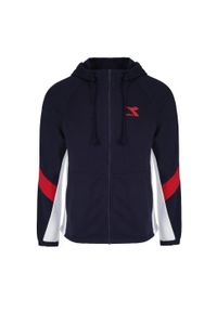 Diadora - Zestaw dresowy męski DIADORA TRACKSUIT HD FZ CORE. Kolor: niebieski. Materiał: dresówka