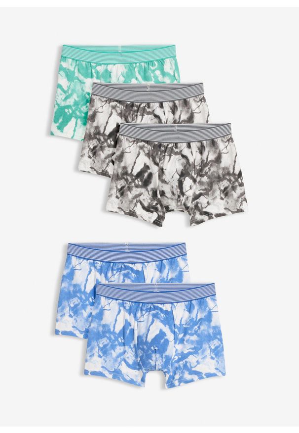 bonprix - Bokserki o dopasowanym fasonie z miękką bawełną (5 szt.). Kolor: szary. Materiał: bawełna. Długość: krótkie