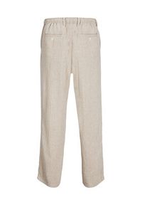 Jack & Jones - Jack&Jones Chinosy Karl Mykonos 12269371 Beżowy Loose Fit. Kolor: beżowy. Materiał: len, wiskoza #6