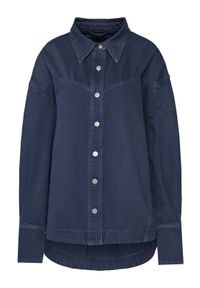 BOSS Koszula jeansowa 50552520 Szary Oversize. Kolor: szary. Materiał: bawełna #1
