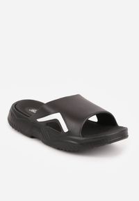 Born2be - Czarne Minimalistyczne Klapki Basenowe na Piankowej Podeszwie Paphie. Okazja: do domu, na co dzień, na plażę. Kolor: czarny. Materiał: dresówka. Sezon: lato. Styl: wakacyjny, casual #9