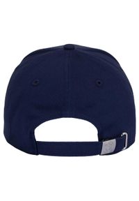 PSG - Czapka z daszkiem Paris Saint Germain cap all-over print granatowa. Kolor: niebieski. Wzór: nadruk