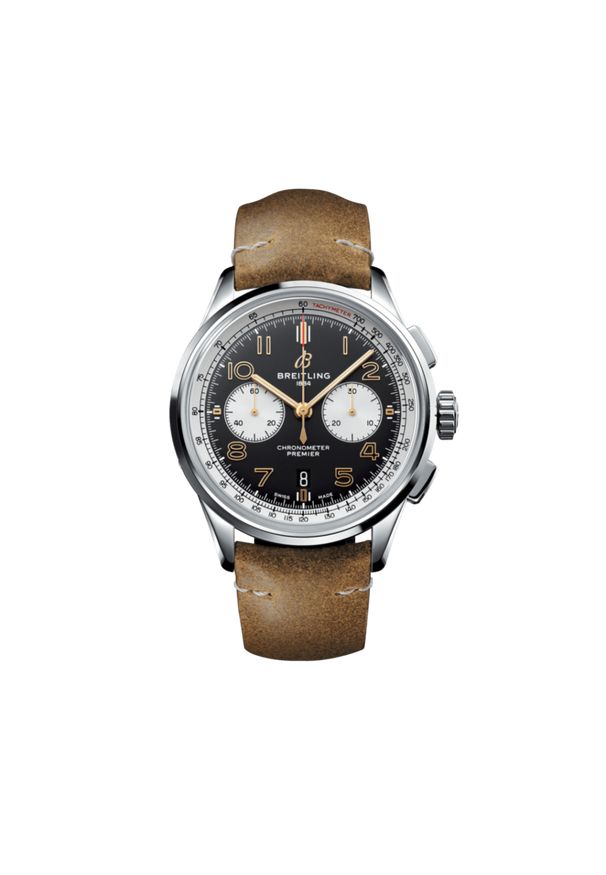 BREITLING ZEGAREK PREMIER AB0118A21B1X1. Rodzaj zegarka: cyfrowe. Materiał: skóra. Styl: casual, klasyczny, elegancki