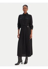 Liu Jo Sukienka koszulowa MF5145 T4241 Czarny Regular Fit. Kolor: czarny. Materiał: syntetyk. Typ sukienki: koszulowe #1