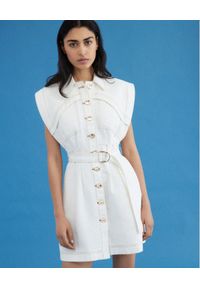 ACLER AUSTRALIA - Biała mini sukienka Westcroft. Kolor: biały. Typ sukienki: dopasowane, proste. Długość: mini