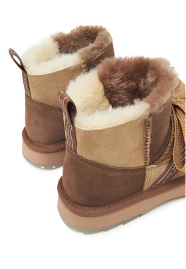 EMU Australia Śniegowce Blurred Micro Patchwork W13195 Brązowy. Kolor: brązowy. Materiał: skóra