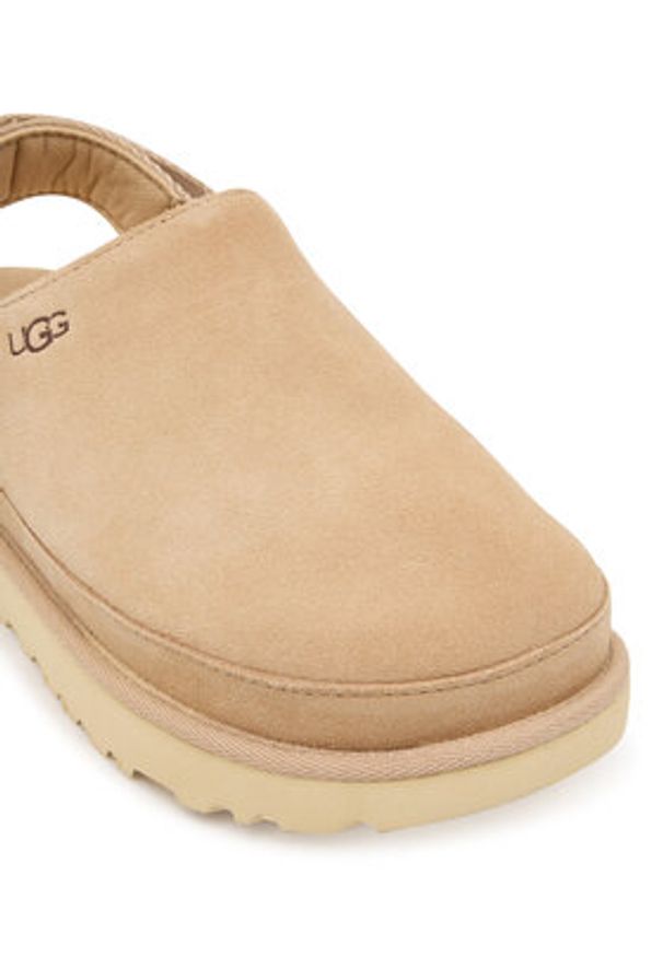 Ugg Klapki W Goldenstar Clog 1138252 Beżowy. Kolor: beżowy. Materiał: zamsz, skóra