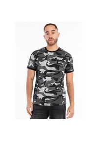 T-shirt o klasycznym kroju Lonsdale Gunnista. Kolor: zielony, wielokolorowy, szary, brązowy. Materiał: guma. Wzór: aplikacja, nadruk