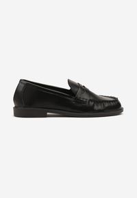 Renee - Czarne Mokasyny Vices z Marszczeniem i Wkładką ze Skóry Naturalnej Mestia. Okazja: na co dzień. Kolor: czarny. Materiał: skóra. Styl: klasyczny, casual, elegancki #4