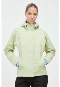 Helly Hansen kurtka outdoorowa kolor zielony. Kolor: zielony. Materiał: materiał. Wzór: nadruk #1