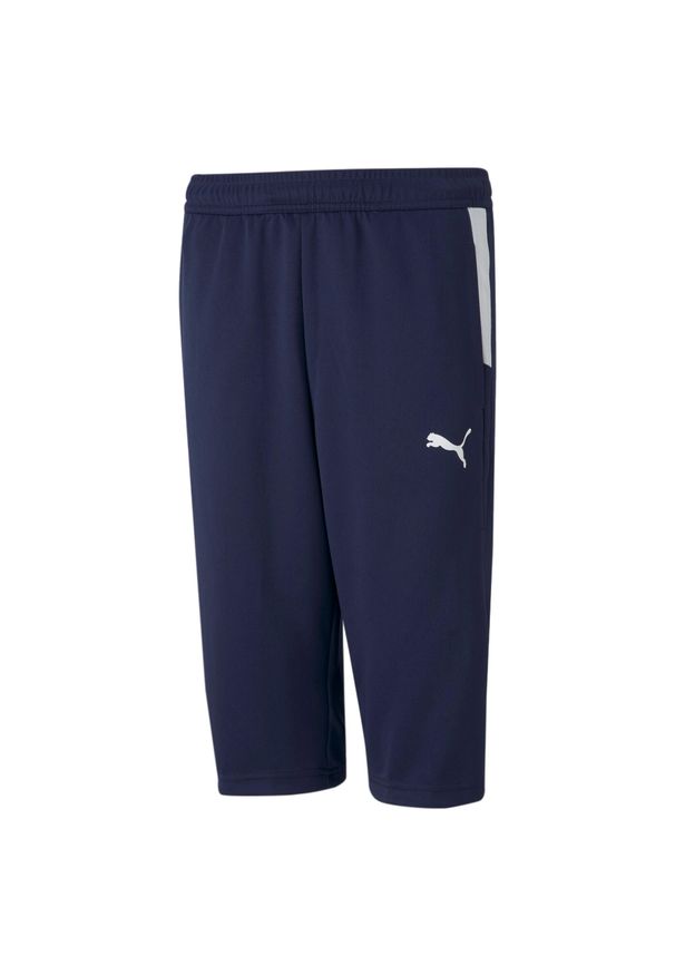 Spodnie dziecięce 3/4 Puma Team Liga Training. Kolor: niebieski, wielokolorowy, biały. Sport: fitness, piłka nożna