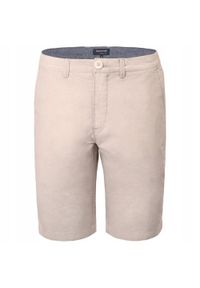 Bawełniane Męskie Krótkie Spodenki (Szorty) - Pako Jeans - Beż. Kolor: wielokolorowy, beżowy, brązowy. Materiał: bawełna. Długość: krótkie. Sezon: lato. Styl: klasyczny