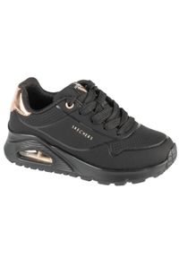 skechers - Buty sportowe Sneakersy dziewczęce, Uno Gen1 - Shimmer Away. Kolor: czarny. Sport: turystyka piesza