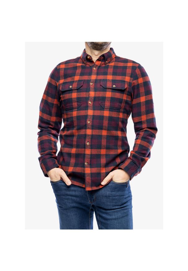 Fjällräven - Koszula turystyczna męska Fjallraven Skog Shirt. Okazja: na co dzień. Kolor: czerwony. Styl: casual